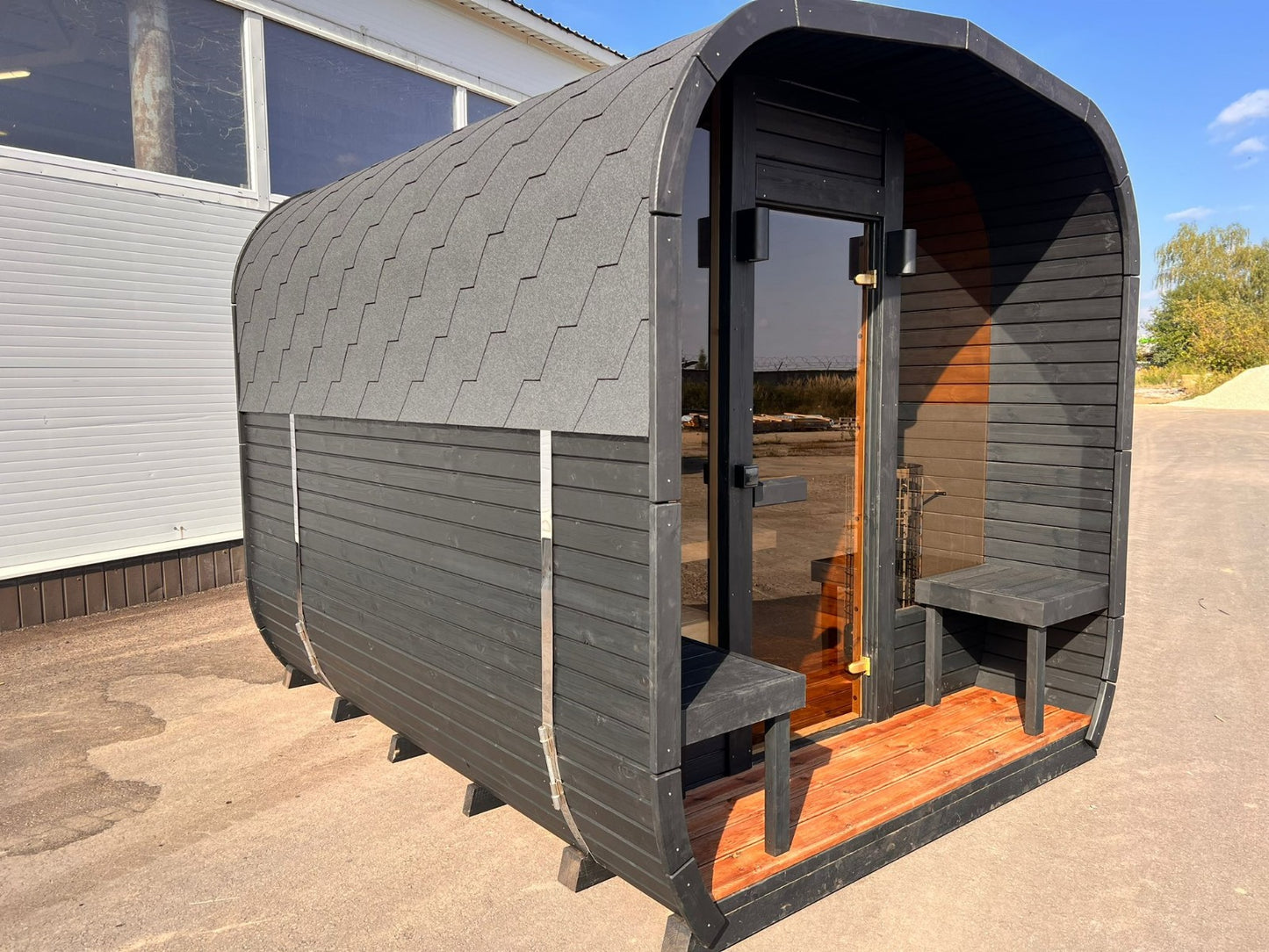 Cube-Sauna inkl. Elektroofen
