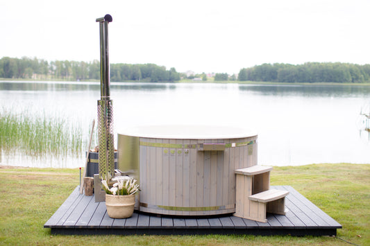 Runder Hot Tub (Holz) 200 cm