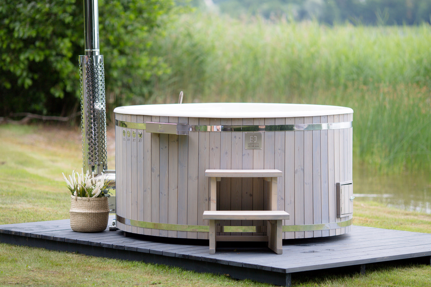 Runder Hot Tub (Holz) 200 cm