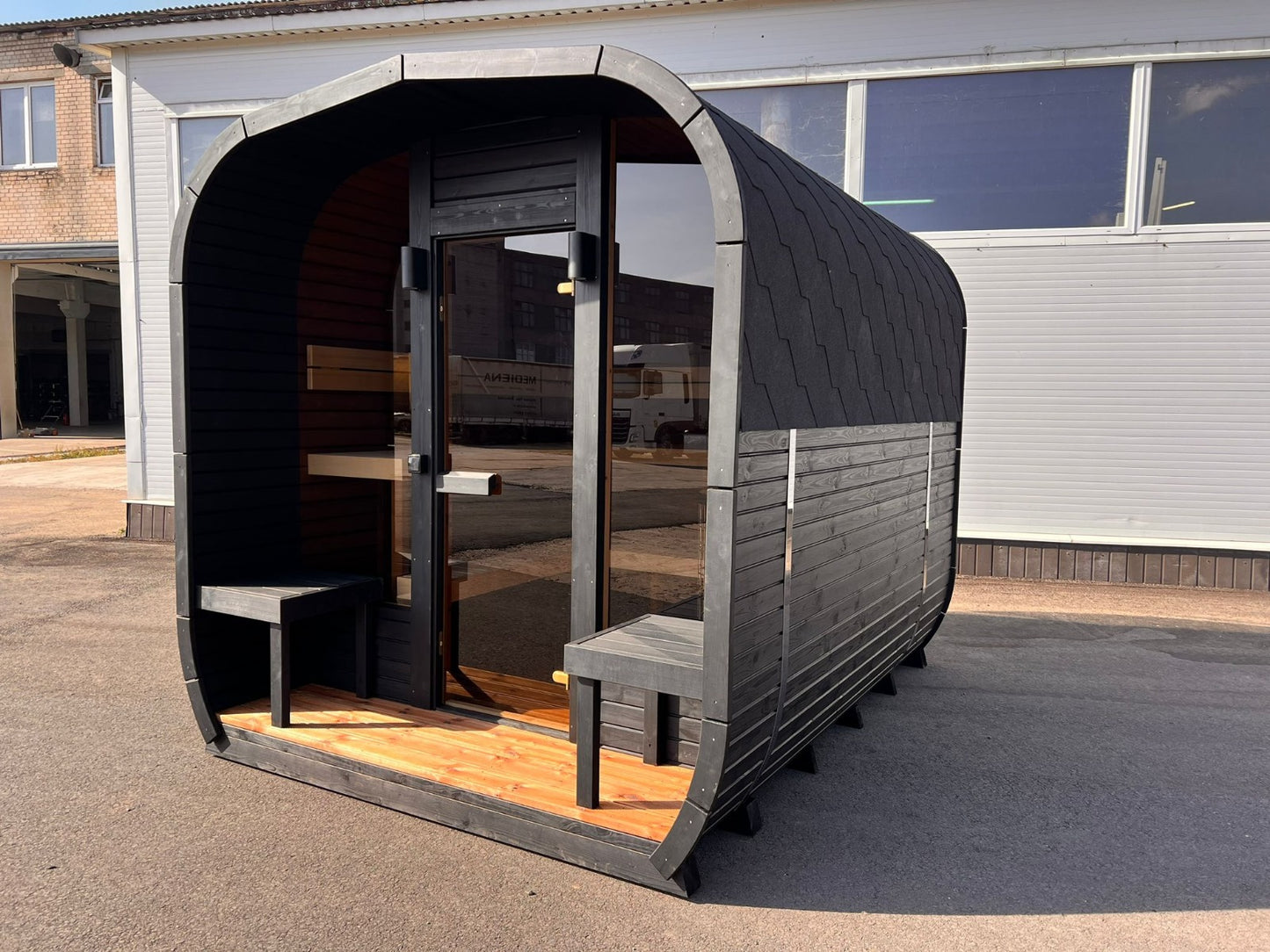 Cube-Sauna inkl. Holzofen